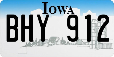 IA license plate BHY912
