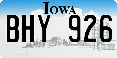 IA license plate BHY926
