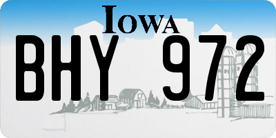 IA license plate BHY972