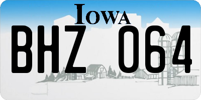 IA license plate BHZ064