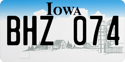 IA license plate BHZ074