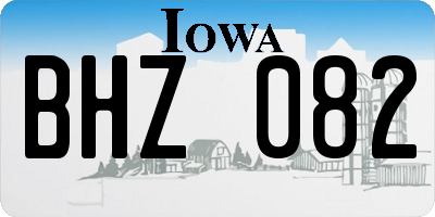 IA license plate BHZ082