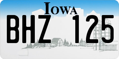 IA license plate BHZ125