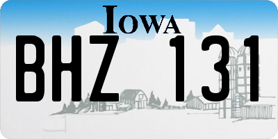 IA license plate BHZ131