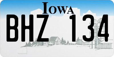 IA license plate BHZ134