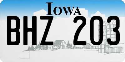 IA license plate BHZ203