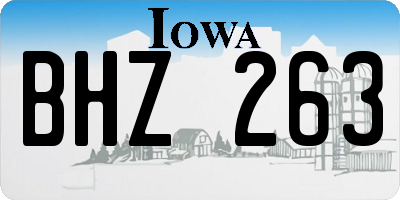 IA license plate BHZ263