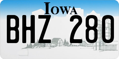 IA license plate BHZ280