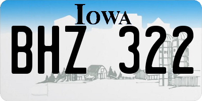 IA license plate BHZ322