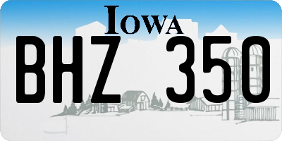 IA license plate BHZ350