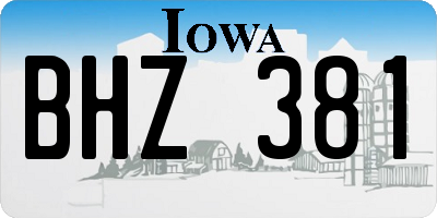 IA license plate BHZ381