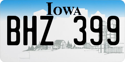 IA license plate BHZ399