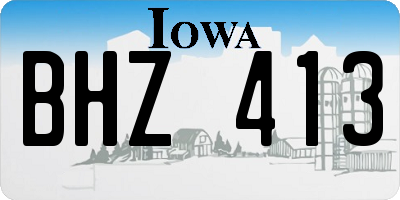 IA license plate BHZ413