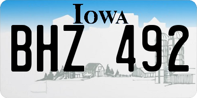IA license plate BHZ492