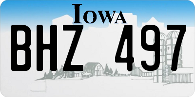 IA license plate BHZ497
