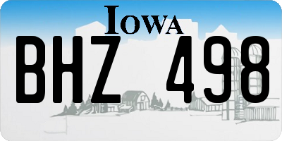 IA license plate BHZ498