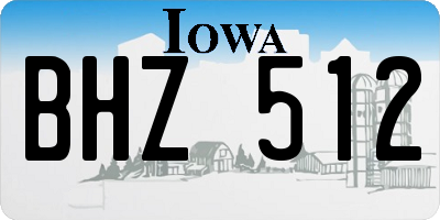 IA license plate BHZ512