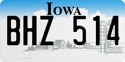 IA license plate BHZ514