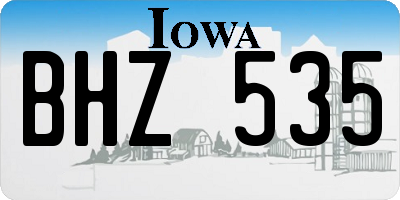 IA license plate BHZ535