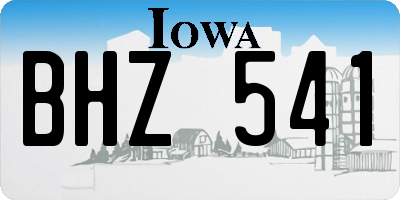 IA license plate BHZ541