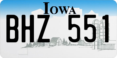 IA license plate BHZ551
