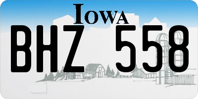 IA license plate BHZ558