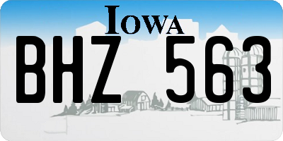 IA license plate BHZ563