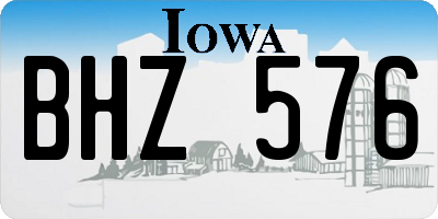 IA license plate BHZ576