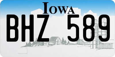 IA license plate BHZ589