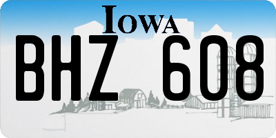 IA license plate BHZ608
