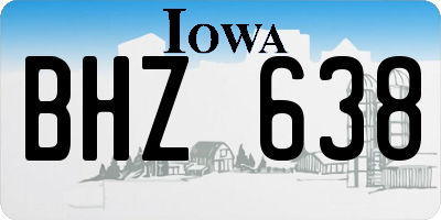 IA license plate BHZ638