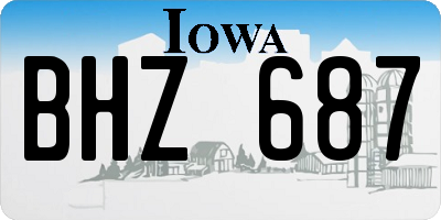IA license plate BHZ687