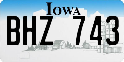 IA license plate BHZ743