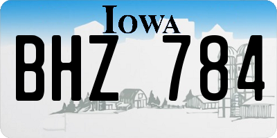 IA license plate BHZ784