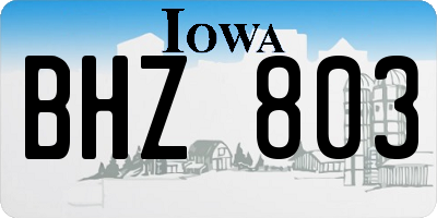 IA license plate BHZ803