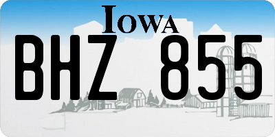 IA license plate BHZ855