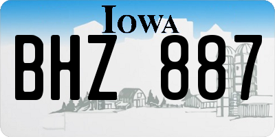 IA license plate BHZ887