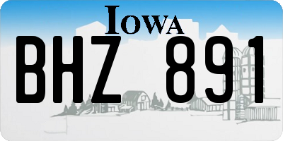 IA license plate BHZ891