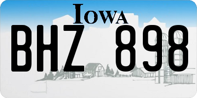 IA license plate BHZ898
