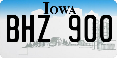 IA license plate BHZ900