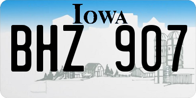IA license plate BHZ907
