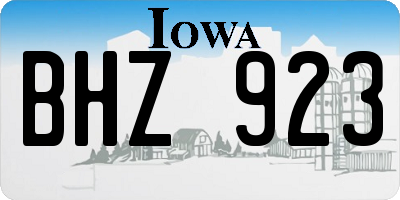 IA license plate BHZ923
