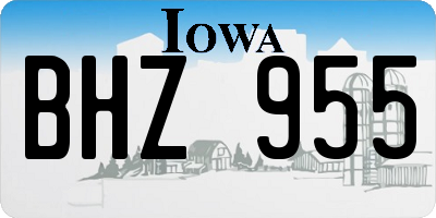 IA license plate BHZ955