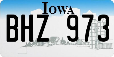 IA license plate BHZ973