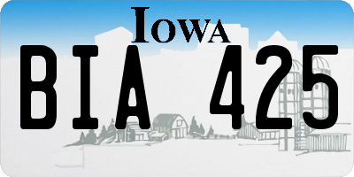 IA license plate BIA425