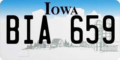 IA license plate BIA659