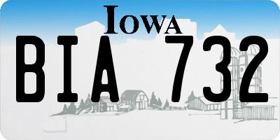 IA license plate BIA732