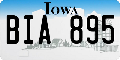 IA license plate BIA895