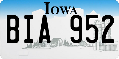 IA license plate BIA952