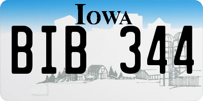 IA license plate BIB344